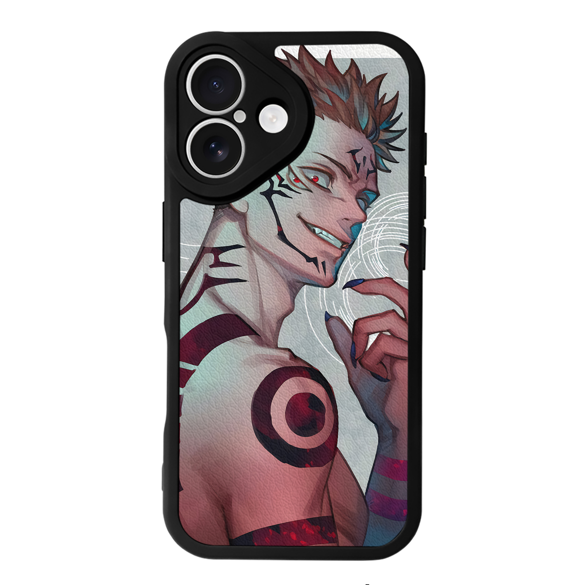 （画像用） 呪術廻戦 Jujutsu Kaisen 【iPhone 16シリーズ対応】シリコンスマホケース（レザー調） 材質：シリコン